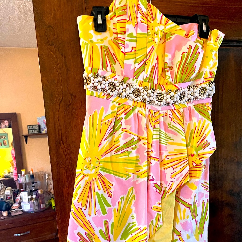 Pink and yellow Lilly dress